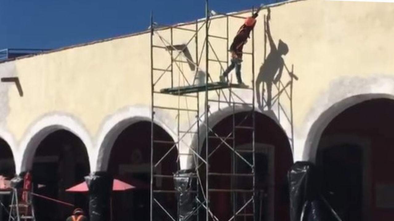 En San Pedro Cholula; continúan las labores de rehabilitación de “los Portales”