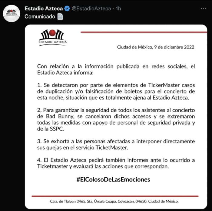 comunicado azteca