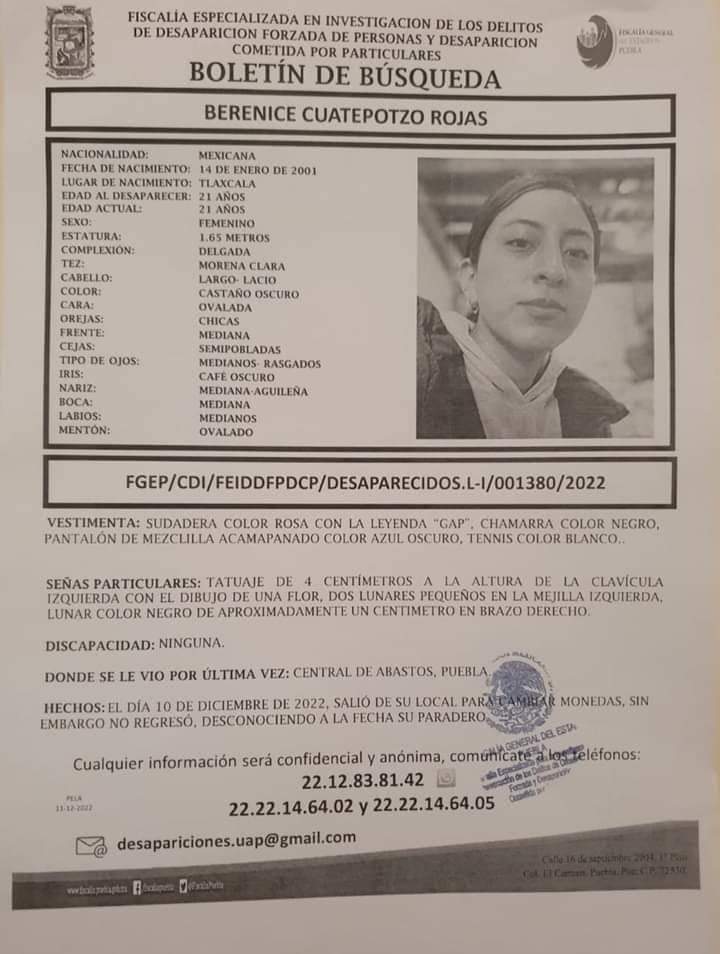 Desaparece tlaxcalteca en Puebla: activan protocolos de búsqueda