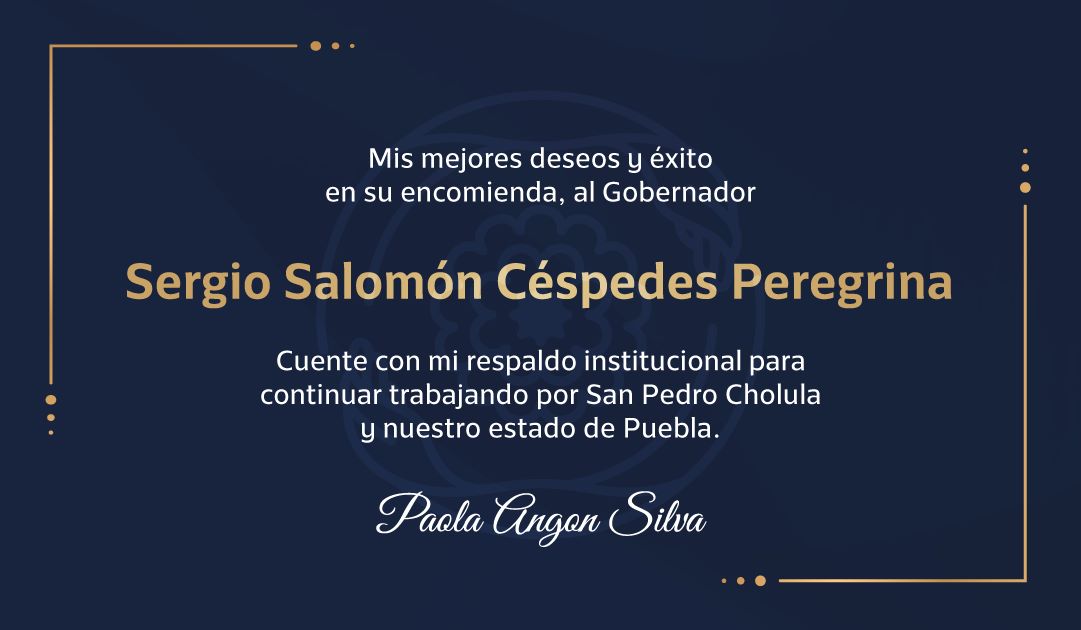 Gobierno de Cholula trabajará con el gobernador Céspedes: Paola Angon 