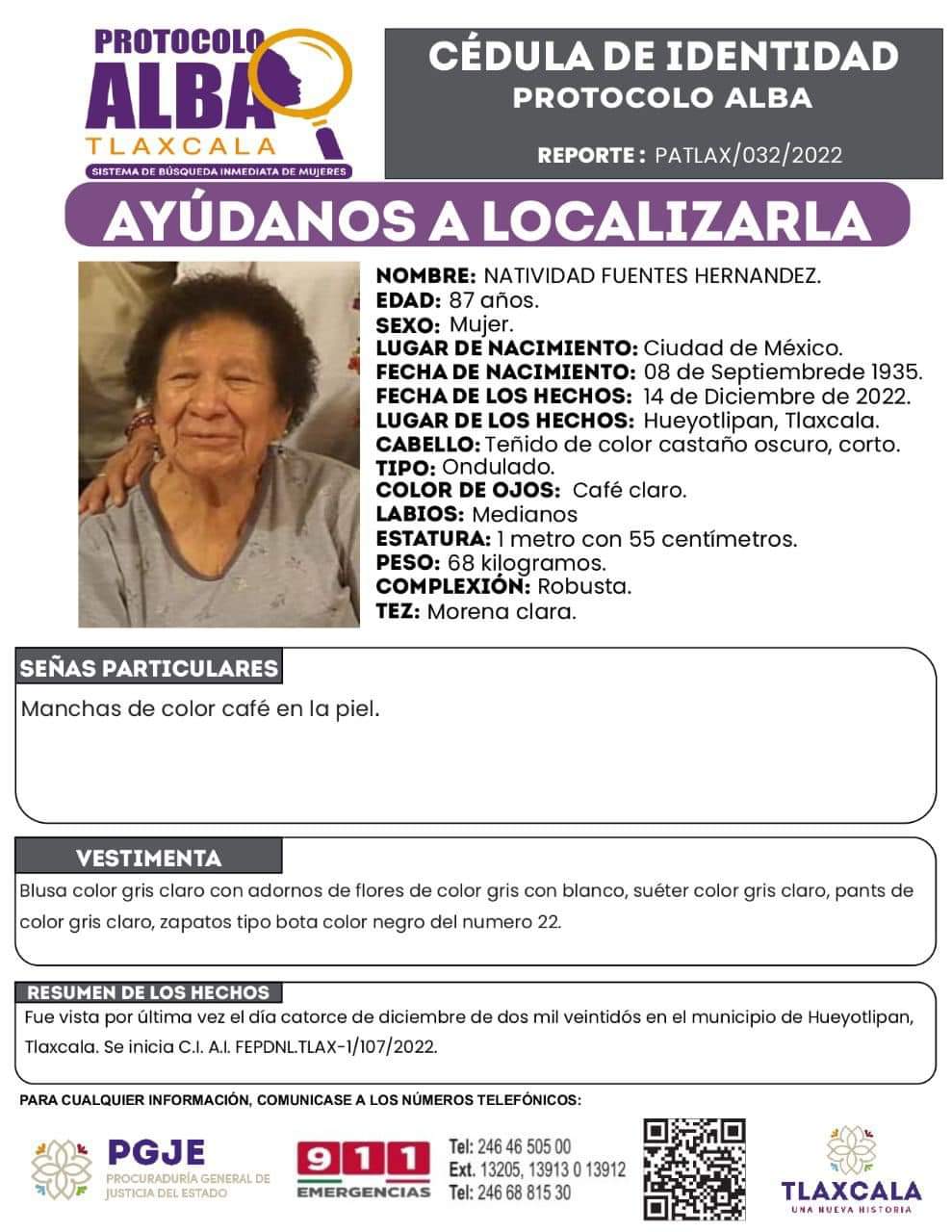 Emiten alerta por mujer adulta mayor desaparecida: viajaba en una camioneta que fue robada