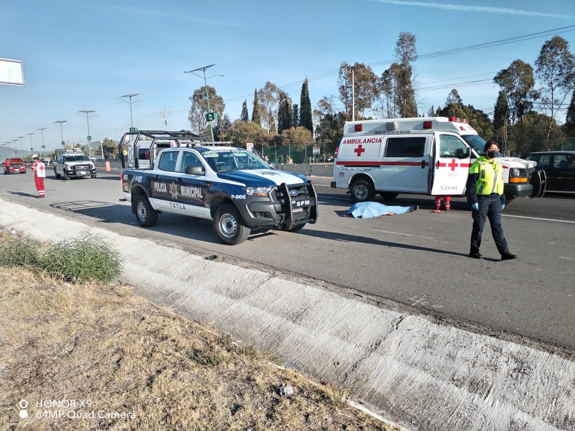 Muere motociclista tras accidente en la carretera Mena-Huamantla