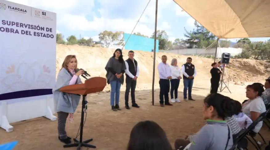 Ayuntamiento de Tlaxco recibe a gobernadora de Tlaxcala para supervisión de obras