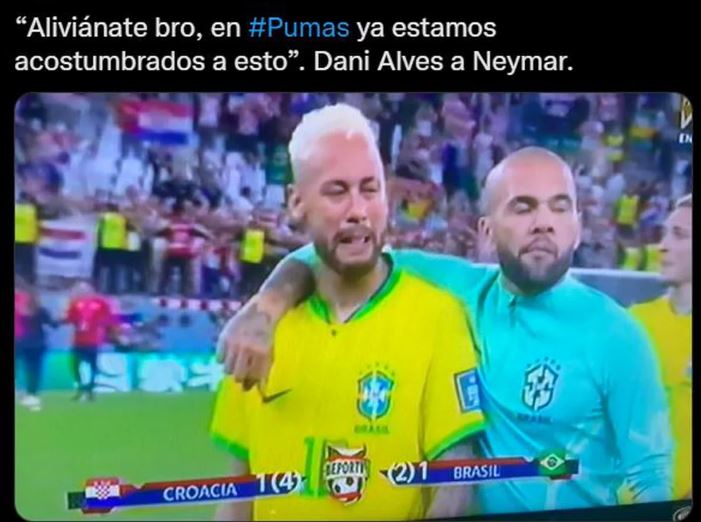 Los mejores memes de Dani Alves y los Pumas tras la eliminación de Brasil en Qatar 2022