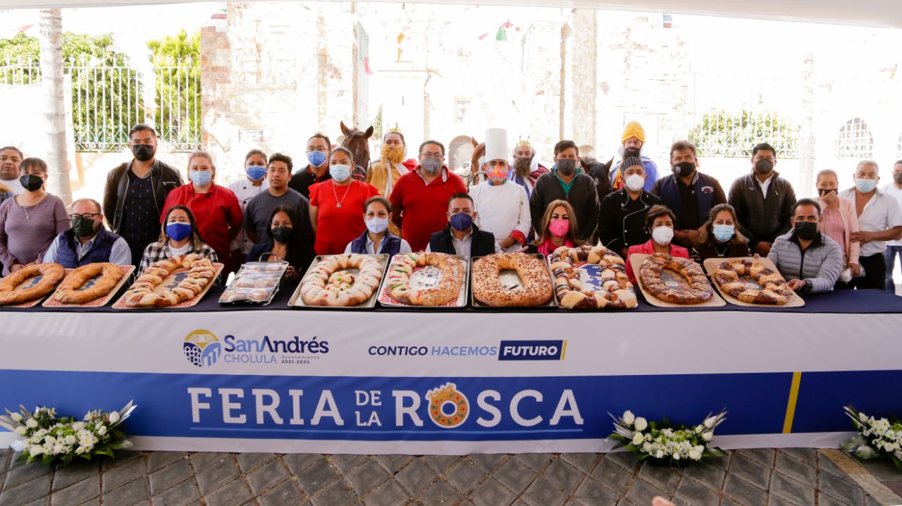 Presenta ayuntamiento de San Andrés Cholula “La Feria de la Rosca de Reyes” en San Rafael Comac