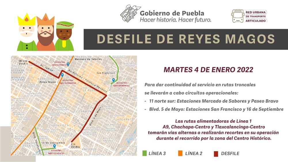 desfile ruta