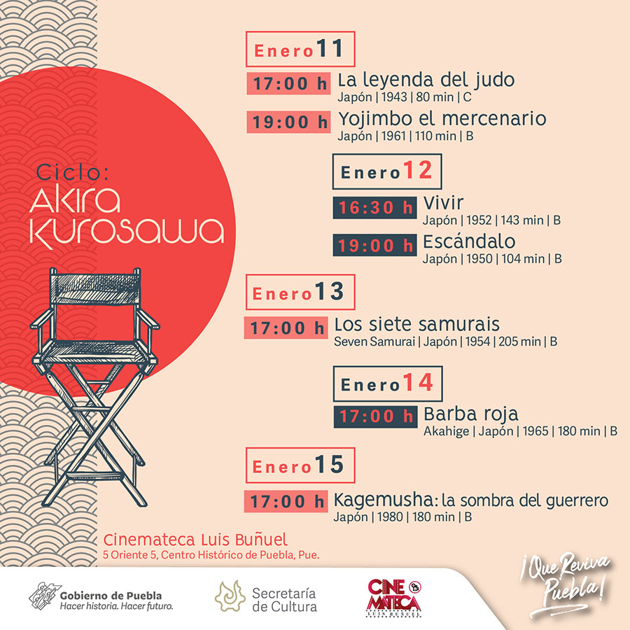 Será Puebla sede del ciclo de cine “Akira Kurosawa”: Cultura