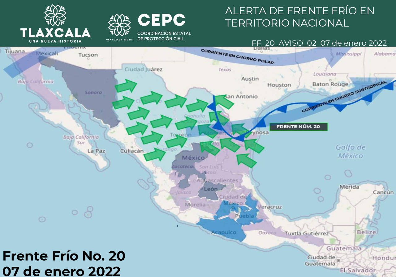 Autoridades alertan sobre heladas y posible caída de aguanieve en la Malinche
