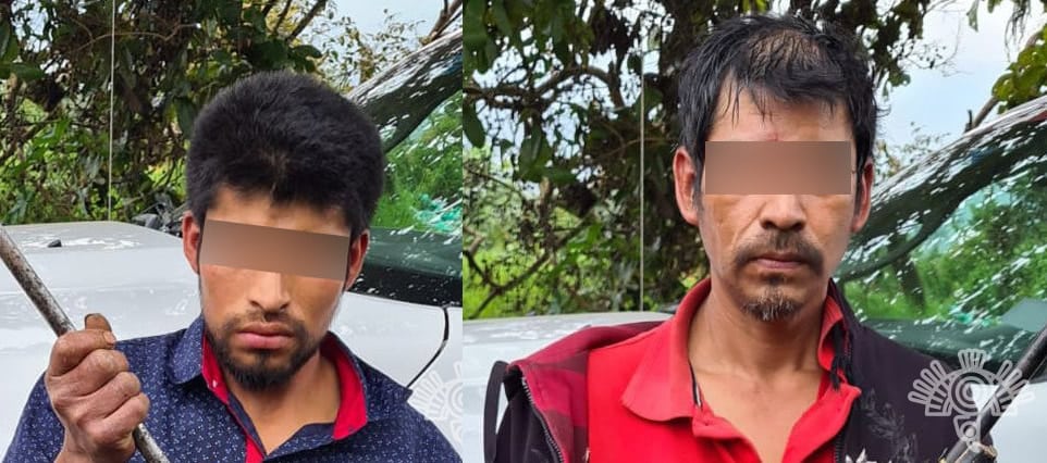 Hombres son detenidos en Huauchinango por posesión ilegal de armas de fuego