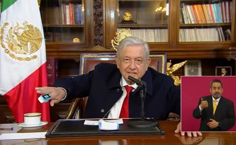 De manera virtual aparece AMLO en la mañanera tras dar positivo a Covid nuevamente