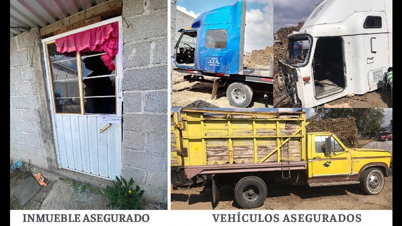 Fiscalía recupera 3 vehículos con reporte de robo en Ahuatepec, en el municipio de Esperanza