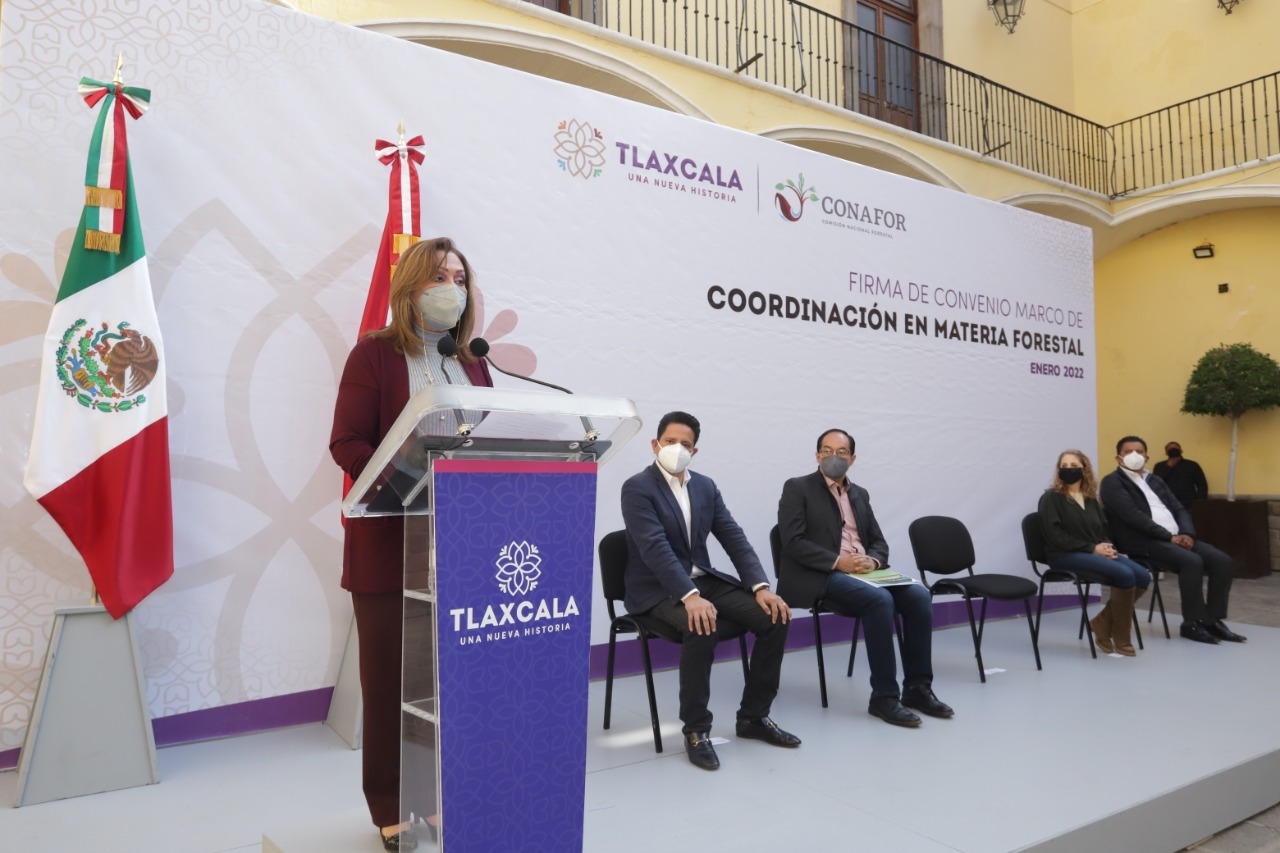 Signaron Gobierno de Tlaxcala y CONAFOR Convenio Marco de Coordinación en Materia Forestal