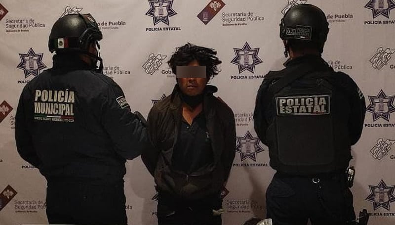 Policía detiene a hombre por  narcomenudeo en el municipio de Vicente Guerrero, Puebla