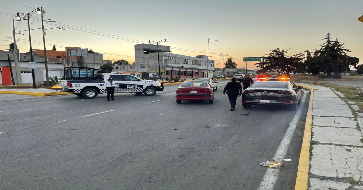 Despliega dirección de seguridad de Huamantla operativo tras asalto a camioneta de valores