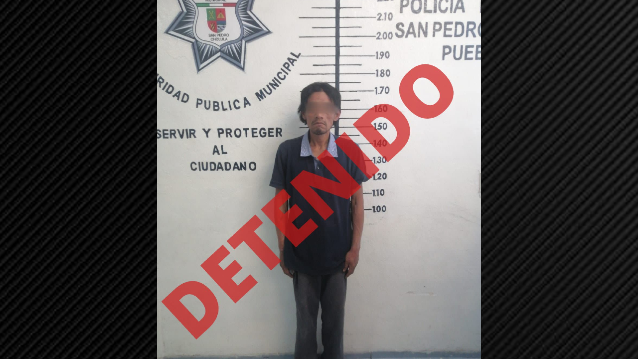 Detienen en San Pedro Cholula a presunto ladrón de camionetas 