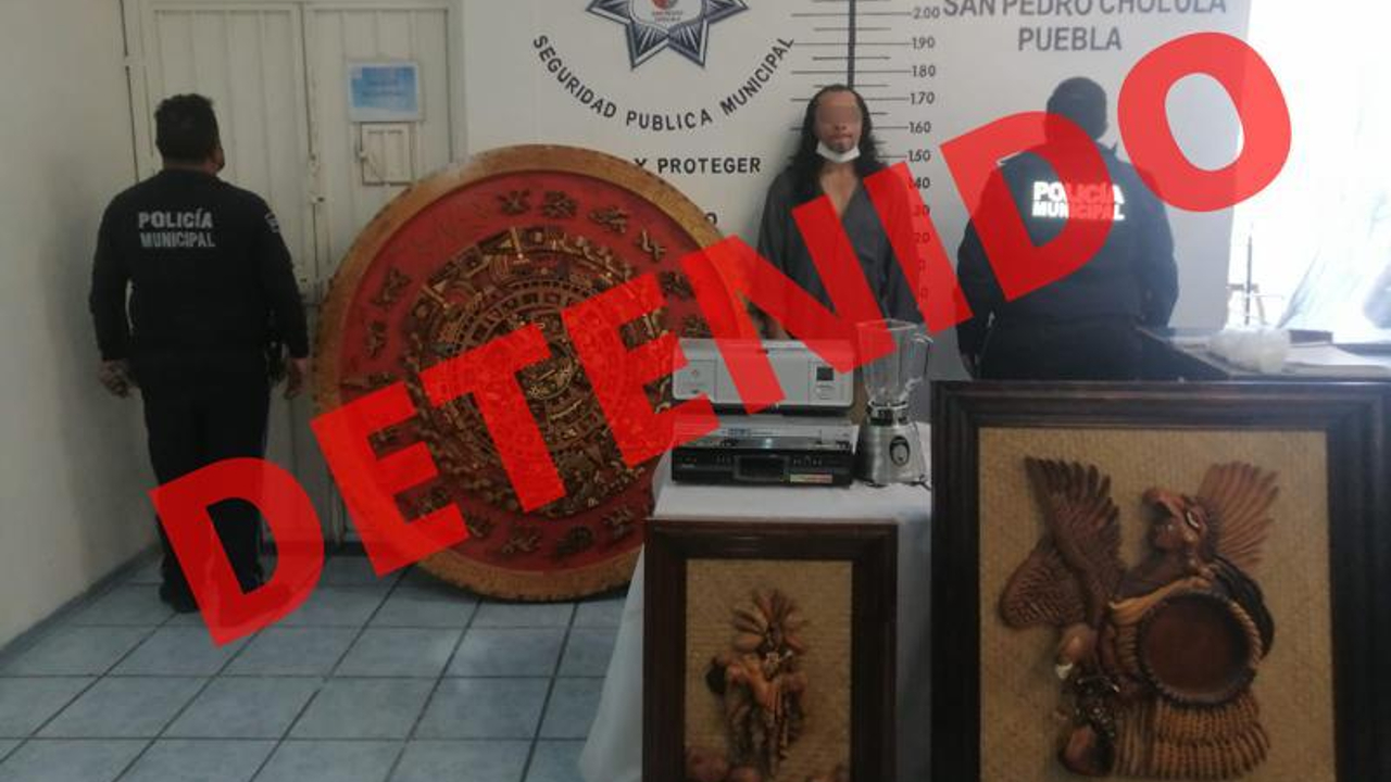 Detienen a presunto ladrón de casas y recuperan automóvil robado en San Pedro Cholula 