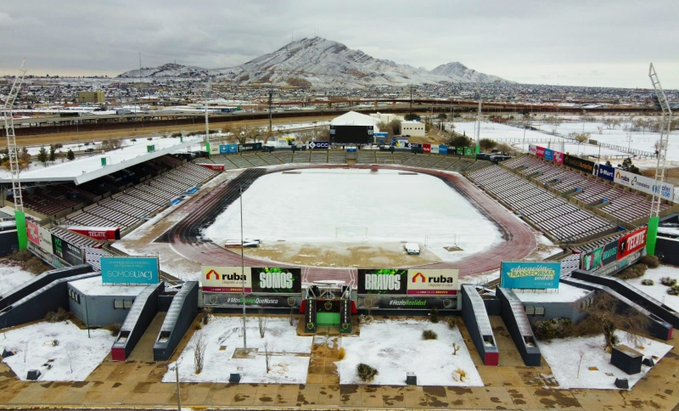 Por caída de nieve en Juárez, suspenden el partido entre Bravos y Chivas 