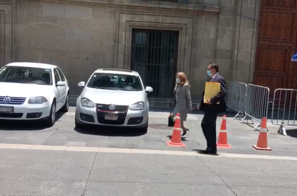AMLO se reunió esta tarde con la ministra de la SCJN  Loretta Ortiz en Palacio Nacional