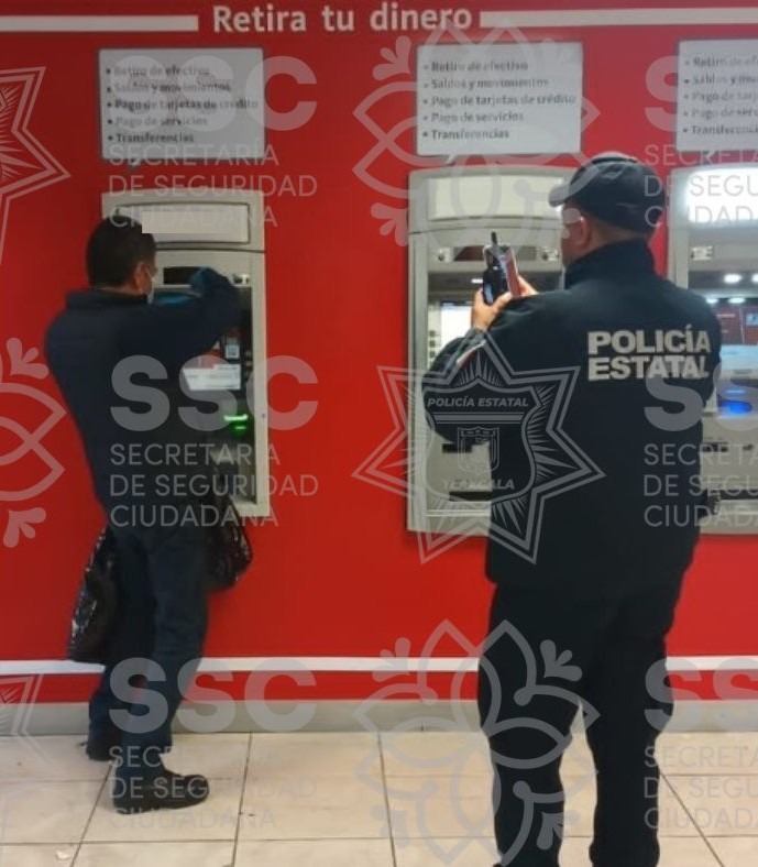 Retira SSC “tapa falsa” en cajero de Apizaco