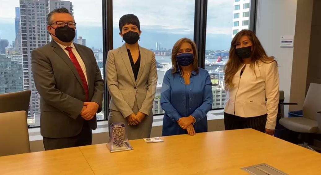 Se reúne gobernadora Lorena Cuéllar con autoridades de Brooklyn College Universidad en Nueva York