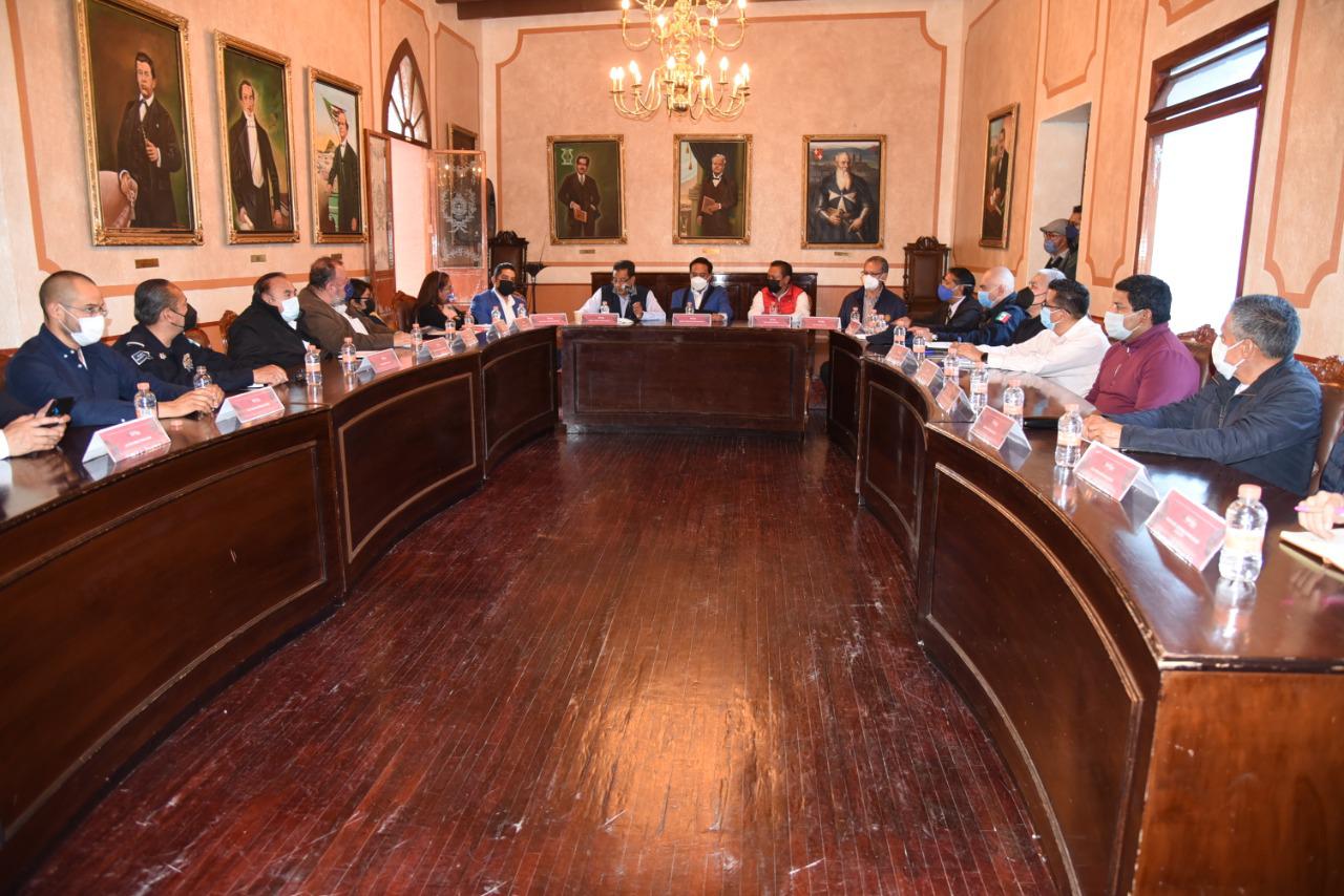 Ayuntamiento de Tlaxcala acuerda mayor seguridad con diferentes sectores 