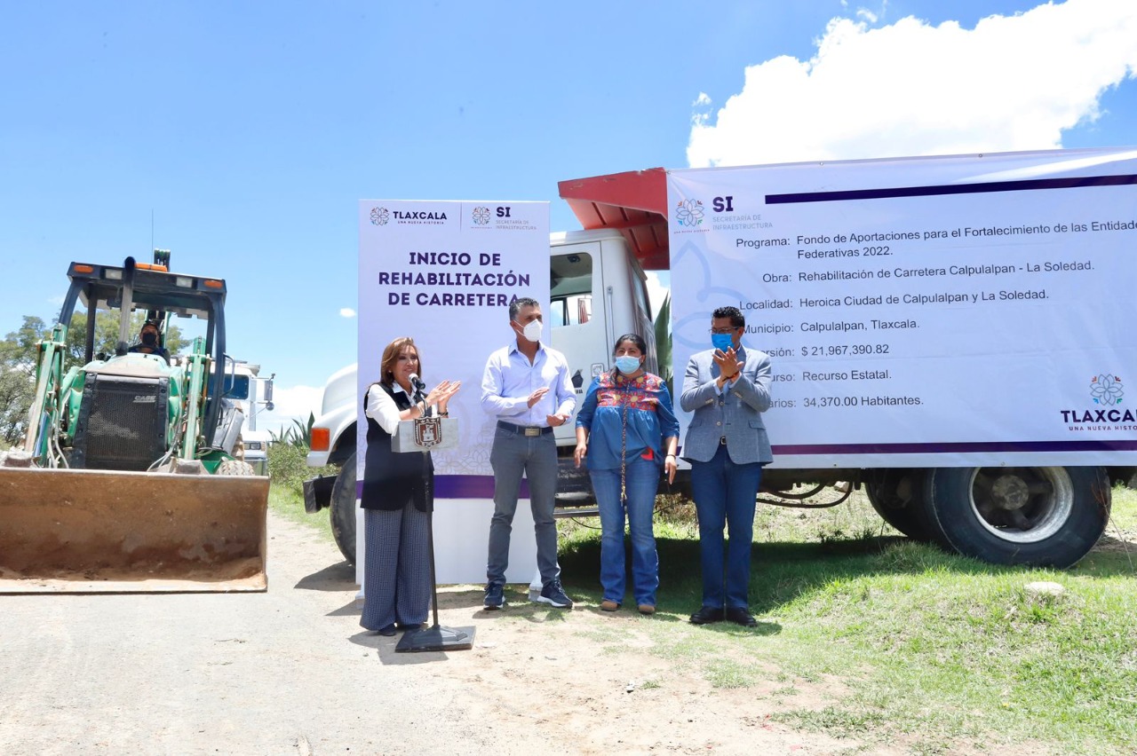Rehabilitará Gobierno Del Estado carreteras de la zona poniente de Tlaxcala con 39.9 MDP