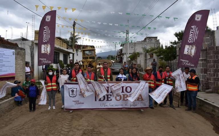 Alcalde de Contla da banderazo de inicio a obra de acoquinamiento