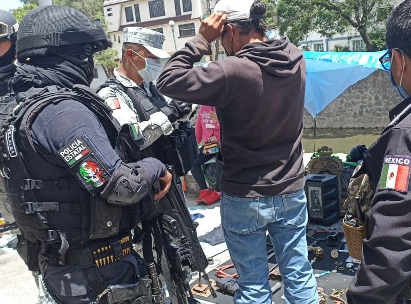 Policía municipal de Tlaxcala realiza operativo de seguridad en la capital