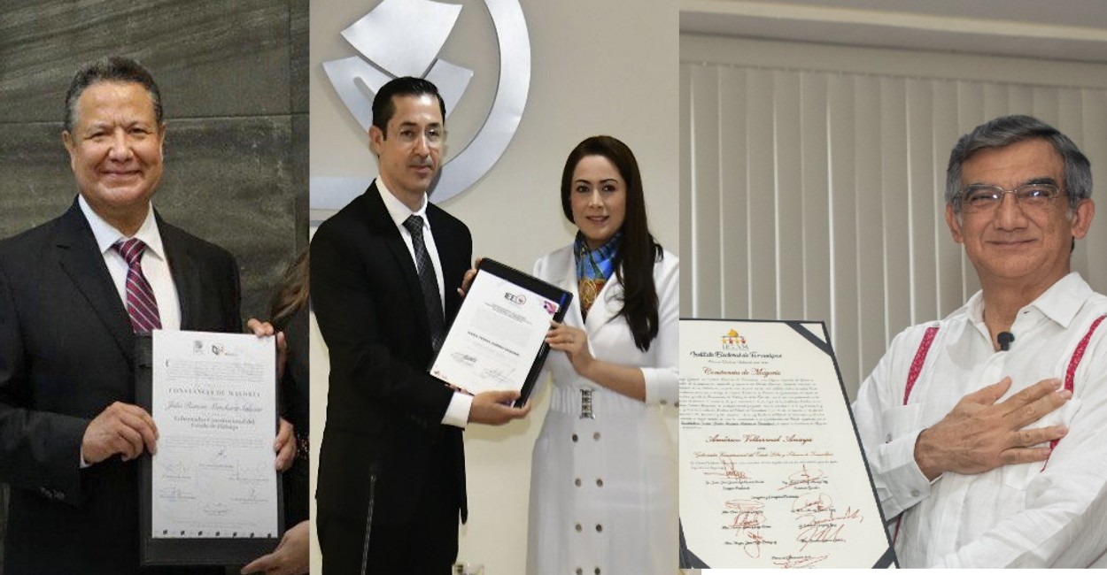 Entregan constancia de mayoría a gobernadores electos de la jornada 2022