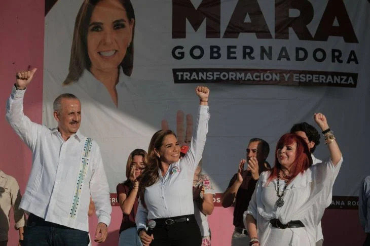 Mara Lezama del partido Morena celebra amplio triunfo en Quintana Roo tras encuestas de salida