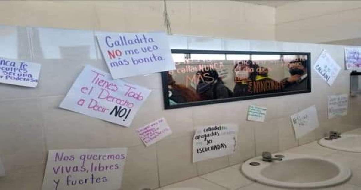 Ahora, protestan en COBAT 01 contra agresores y acosadores