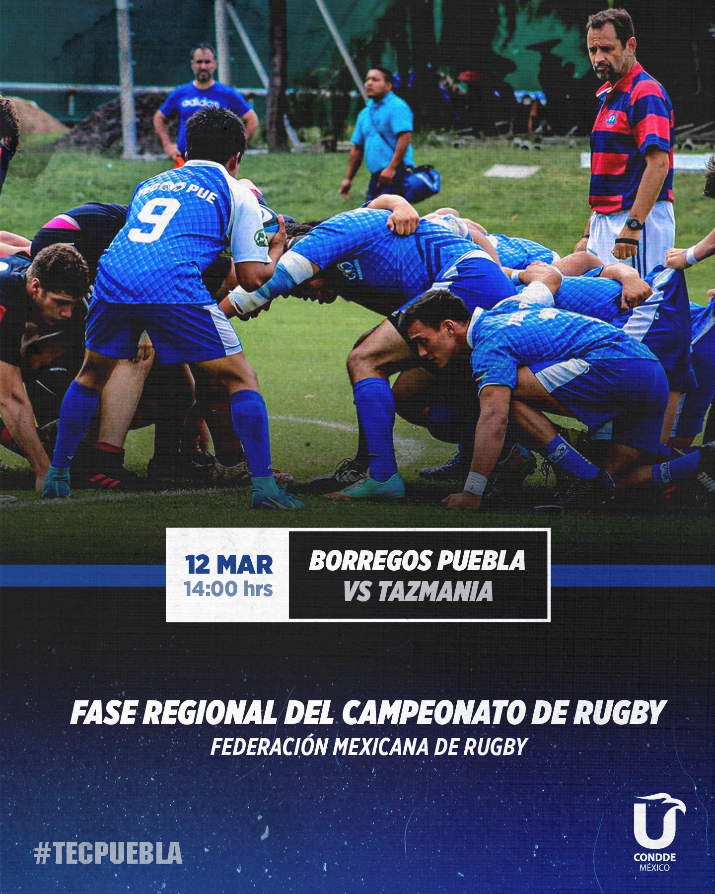 Será este sábado el debut de Borregos Puebla en rugby 