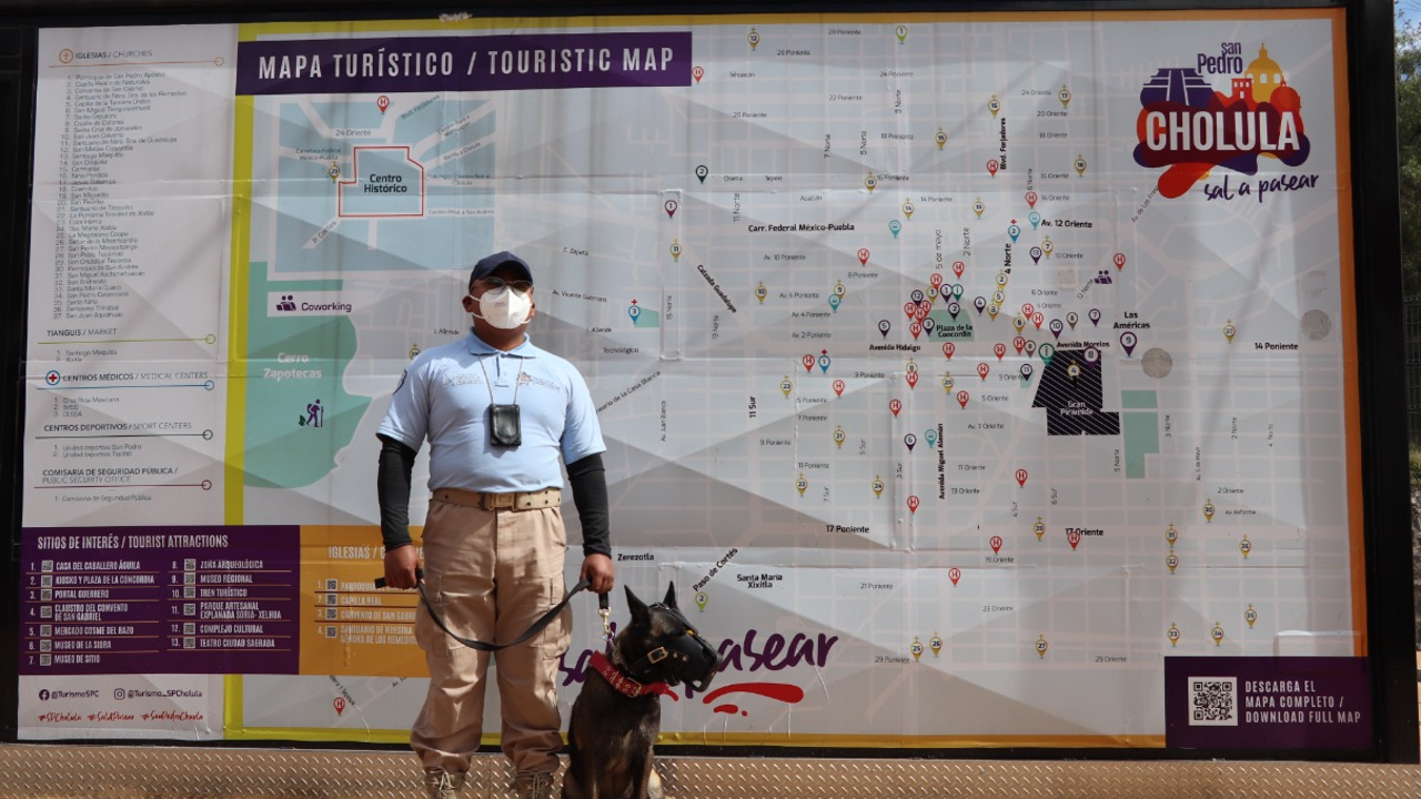 Durante la ejecución del Equinoccio de Primavera instalaron un operativo de seguridad en San Pedro Cholula 