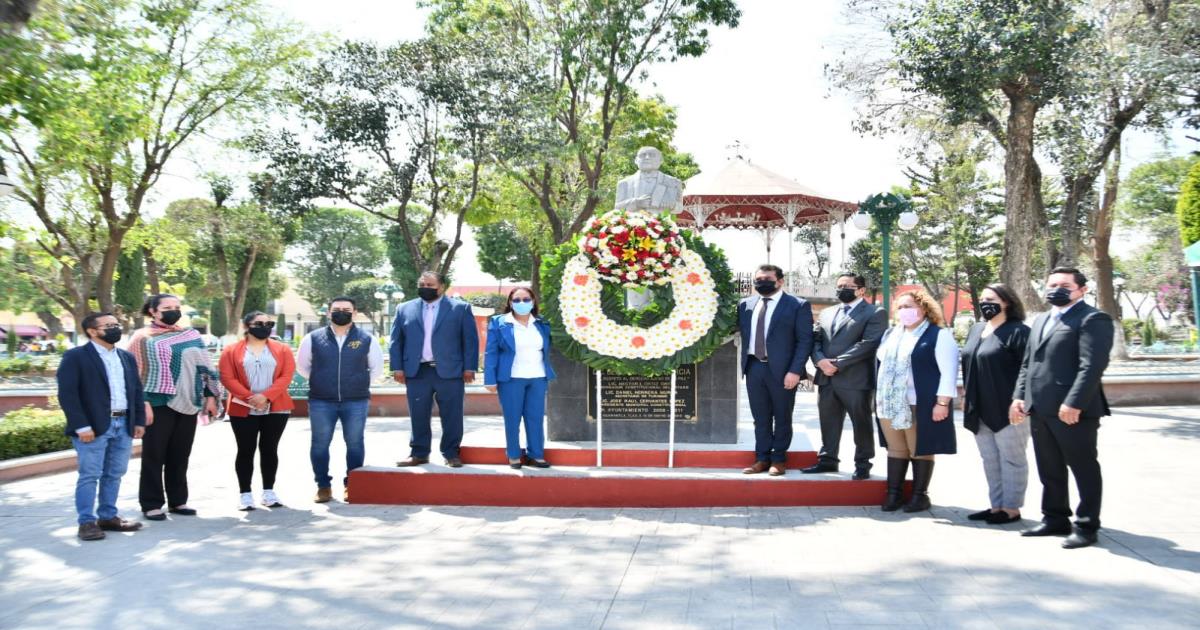 Conmemora Ayuntamiento de Huamantla 216 Aniversario del Natalicio de Benito Juárez