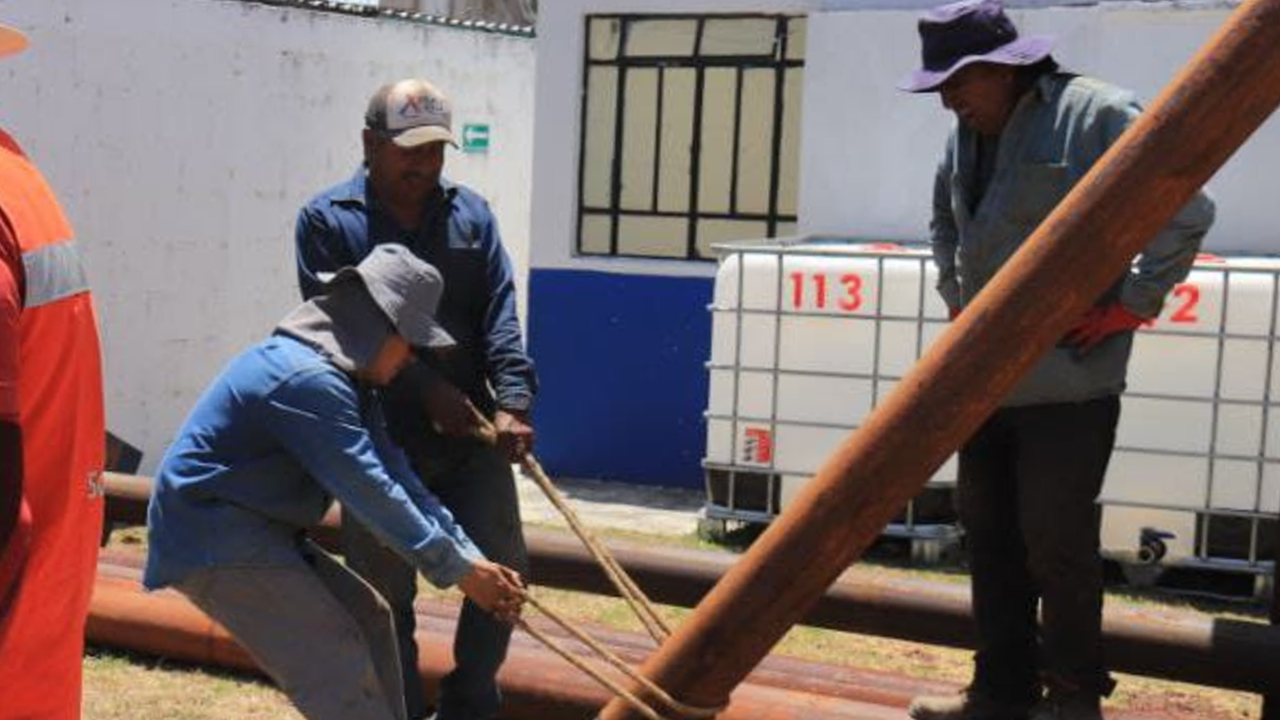 En San Pedro Cholula; se dio inicio a los trabajos de rehabilitación de los pozos de agua potable