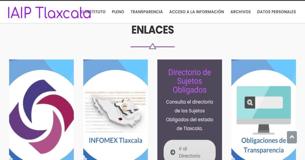 Sin actualizar directorio de sujetos obligados del IAIPTlax