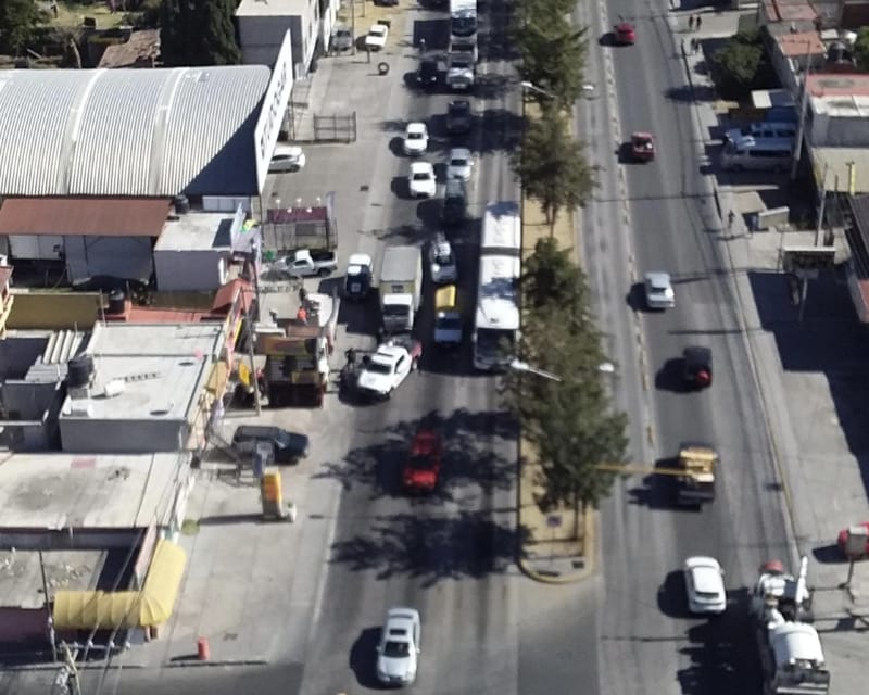 Con operativo aéreo, policía recupera camión con reporte de robo en Lomas de Castillotla