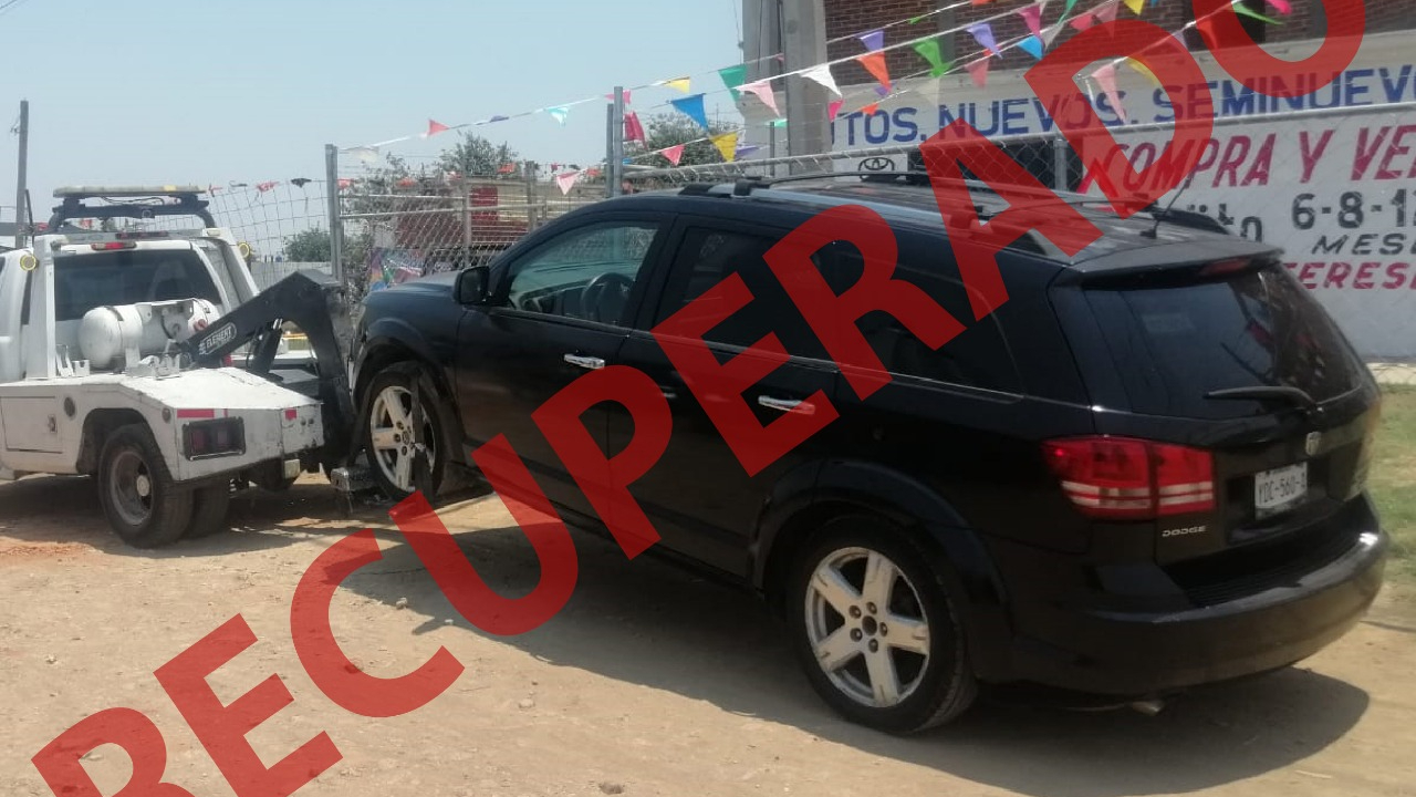 Policías de San Pedro Cholula lograron recuperar una camioneta con reporte de robo 