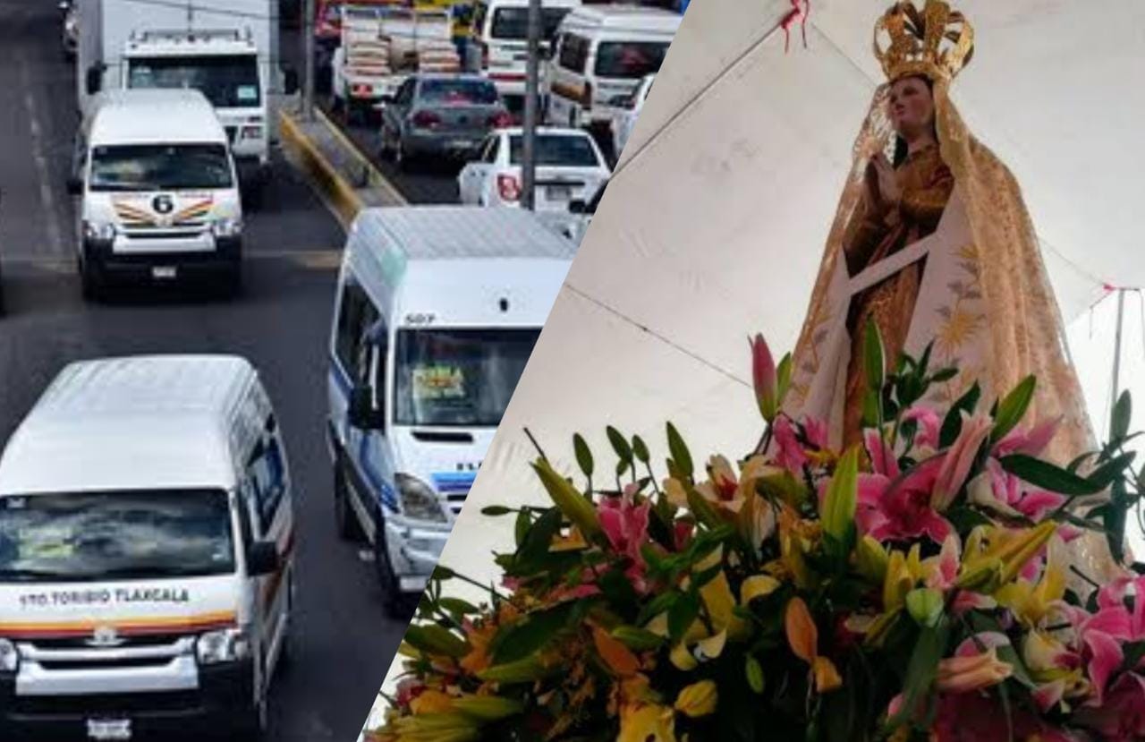 Marcha para incrementar el precio del pasaje en Tlaxcala será reprogramada por la bajada de la Virgen de Ocotlán