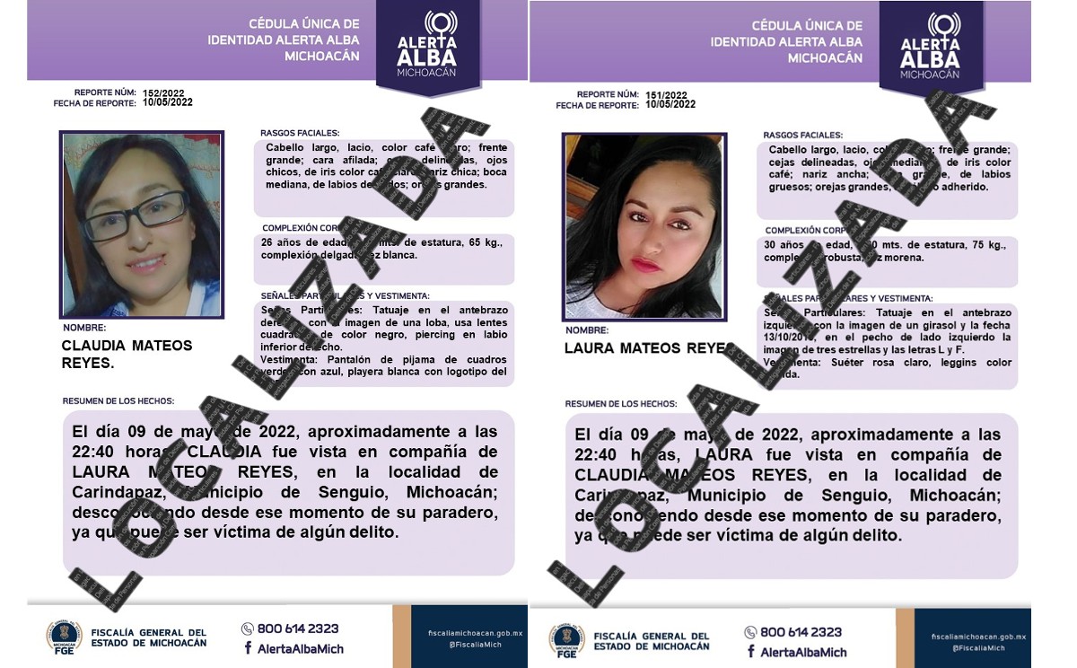 Localizan muertas en Edomex a hermanas que sustrajo grupo armado de su casa en Michoacán