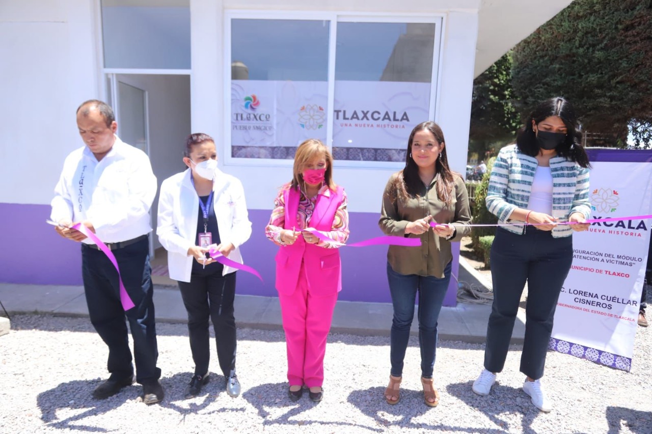 Inauguró Gobernadora Lorena Cuéllar módulo de atención a víctimas en Tlaxco