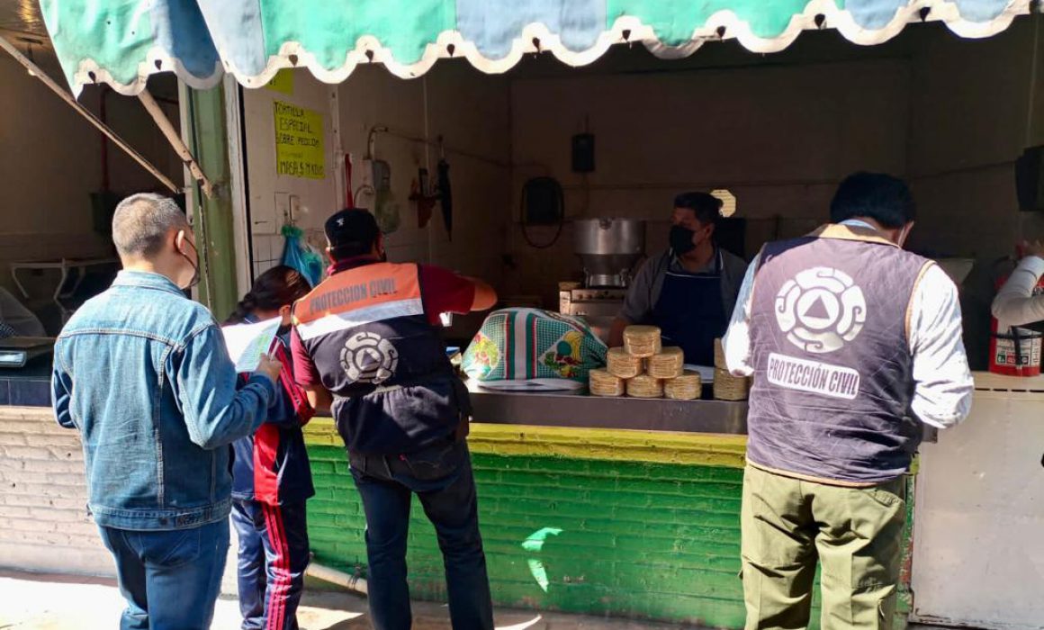 Protección Civil verifica medidas de seguridad en mercado municipal 