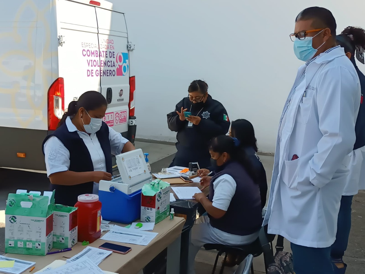 Elementos de la SSC cumplen con vacunación contra Sars-Cov-2