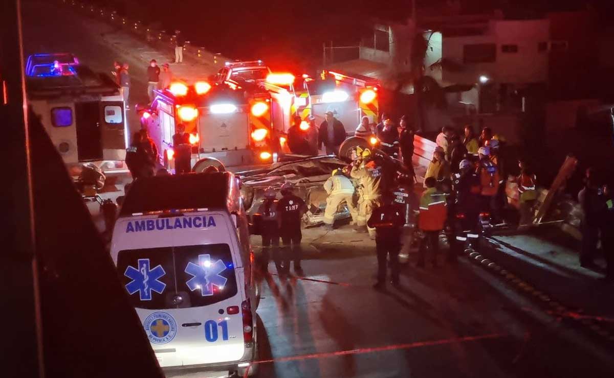 Carambola en periférico ecológico en Puebla deja 1 muerto y al menos 10 heridos 