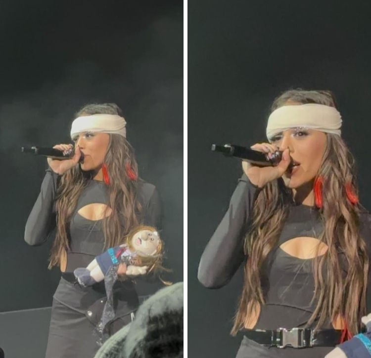 Danna Paola sufre terrible accidente durante su concierto XT4S1S Tour