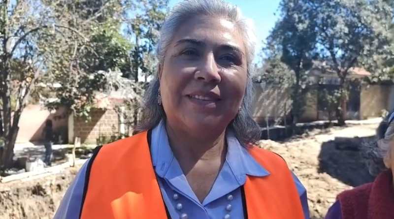 Alcaldesa de Yauhquemehcan supervisa obra púbica