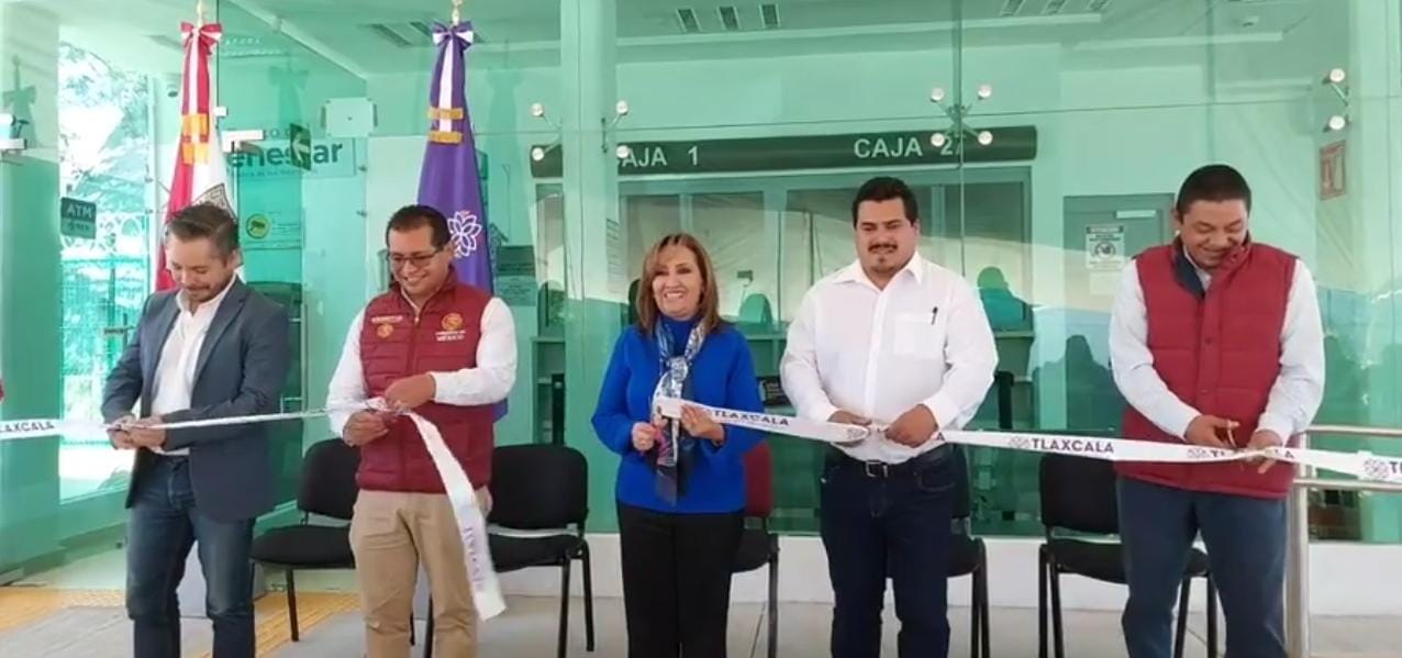 Inaugura gobernadora nueva sucursal de Banco Del Bienestar en Hueyotlipan