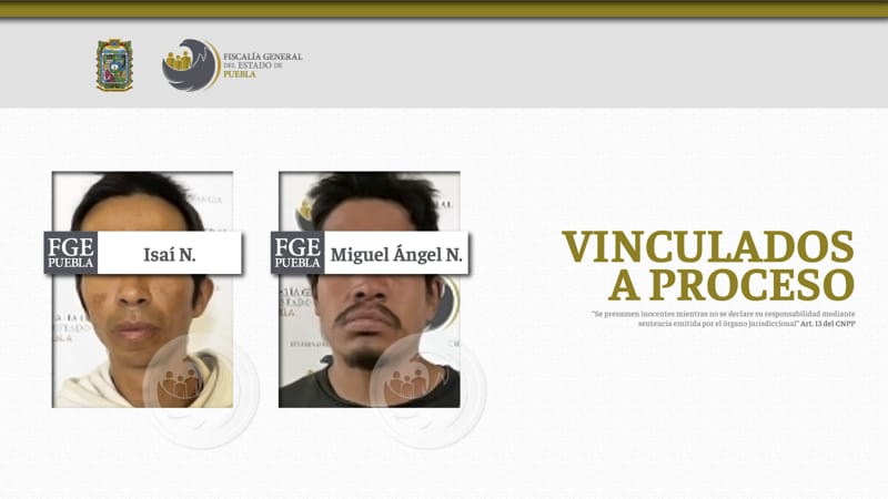 Miguel Ángel N. e Isaí N. son vinculados a proceso por robo en la ciudad de Puebla