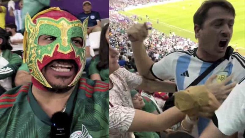 Aficionado argentino es exhibido por el Escorpión Dorado por agredir a niño y una mujer mexicanos en Qatar