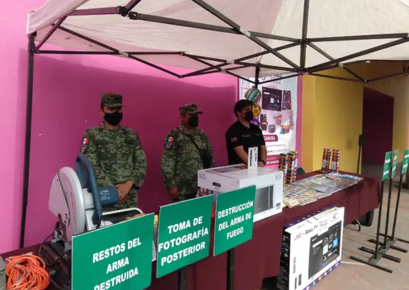 Campaña de canje de armas se lleva a cabo en municipios de Tlaxcala 
